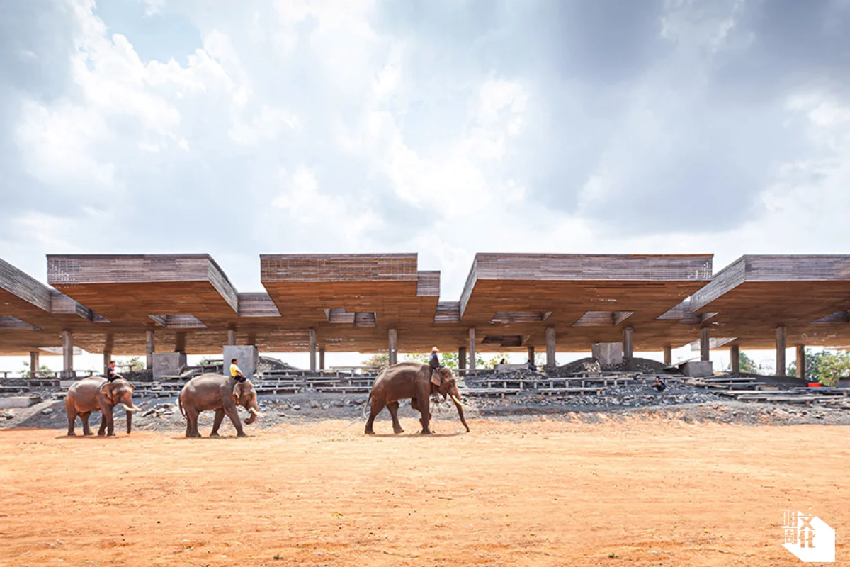 五年前完成的泰國Elephant World保護區項目（Bangkok Project Studio網站圖片）