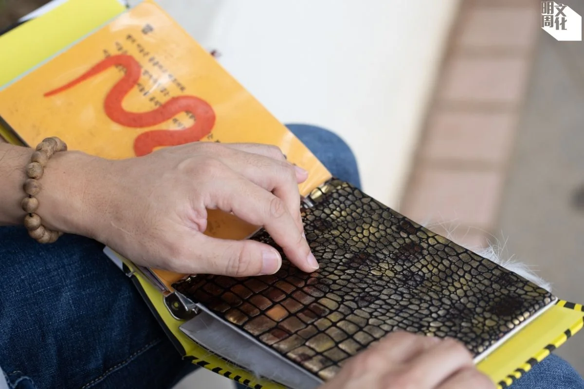 觸感圖書以仿蛇皮的物料呈現蛇的紋理