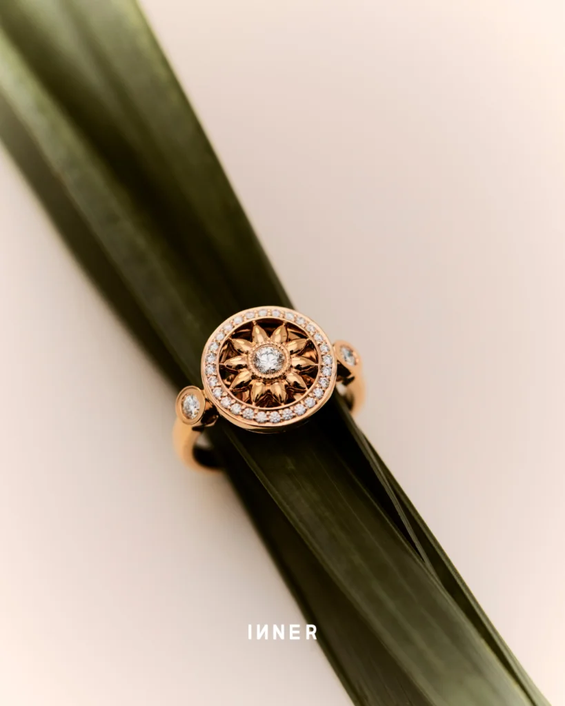 WINSTON GATES ROSE GOLD DIAMOND RING, HARRY WINSTON