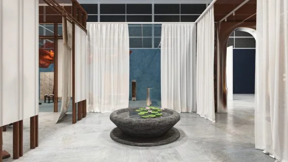 「Shifted Mirrors：Fragments of a Dreamed East」展區 -「水庭園」展區概念圖