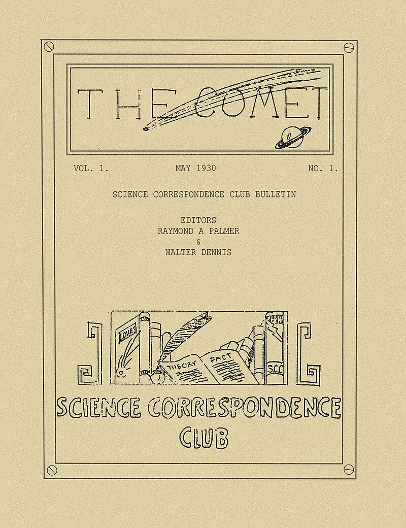 一九三〇年出版的《The Comet》常被視為最早的科幻同人誌（網上圖片）