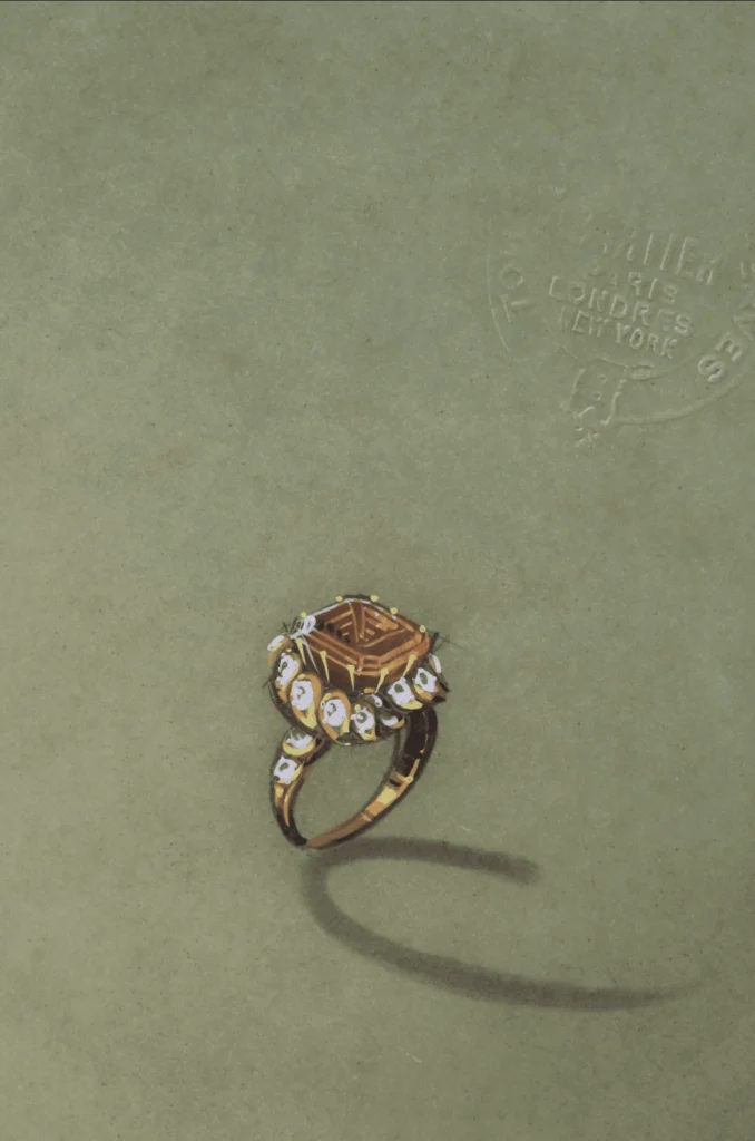 草圖的右上角能隱約看見印章的痕跡