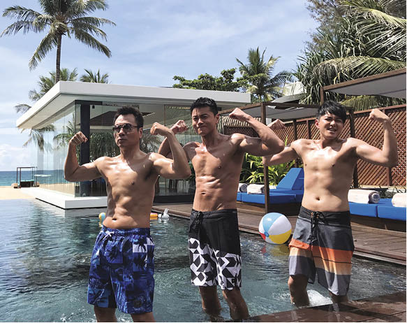 為了節目收視，黎耀祥、黃浩然及蕭正楠無懼無綫禁奶令，照樣騷肌引觀眾。