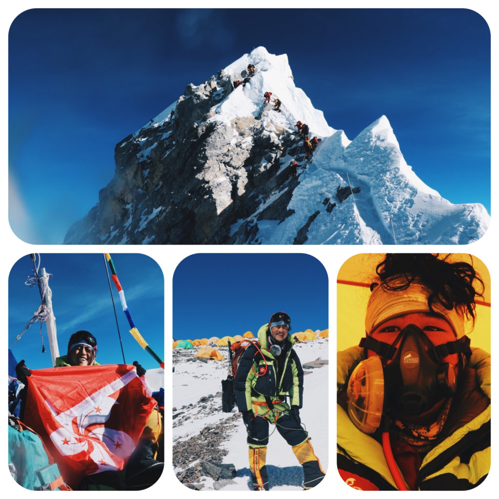陳家希用了兩個月時間攀上珠穆朗瑪峰。