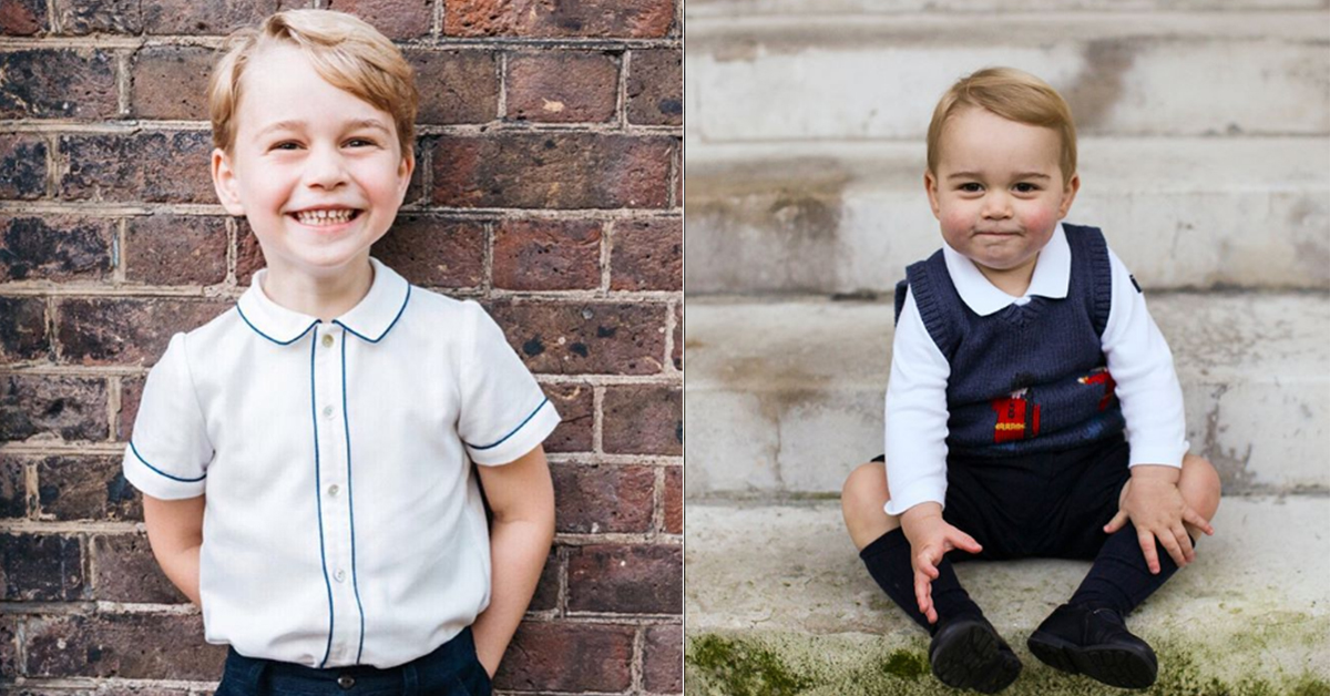 五歲的喬治(左)仍像一歲多的BB時期(右)般可愛