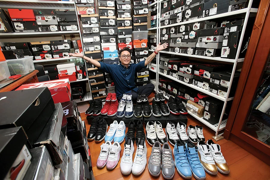 真正屬於Roland的小天地，是收藏了超過二百五十對Nike Air Jordan波鞋的地方。