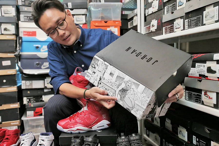 Air Jordan ╳ Slam Dunk，波鞋印有漫畫之餘，鞋盒亦畫有漫畫，當然要儲！