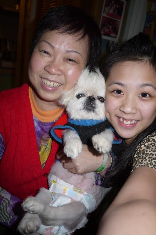 丁可欣與媽媽很愛惜病逝北京犬Bobo，曾經想過不再養寵物。