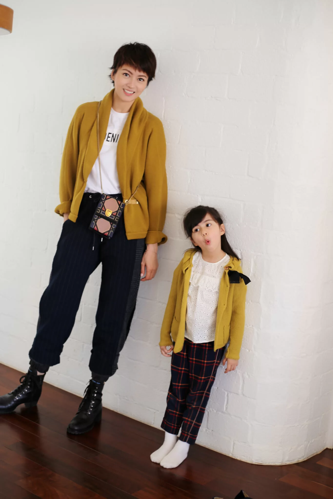 on Gigi Jacket︰Veronique Leroy Tee︰Ports 1961 Pants︰Sacai Boots︰Prada Bag︰Dior on Sofia Nanos