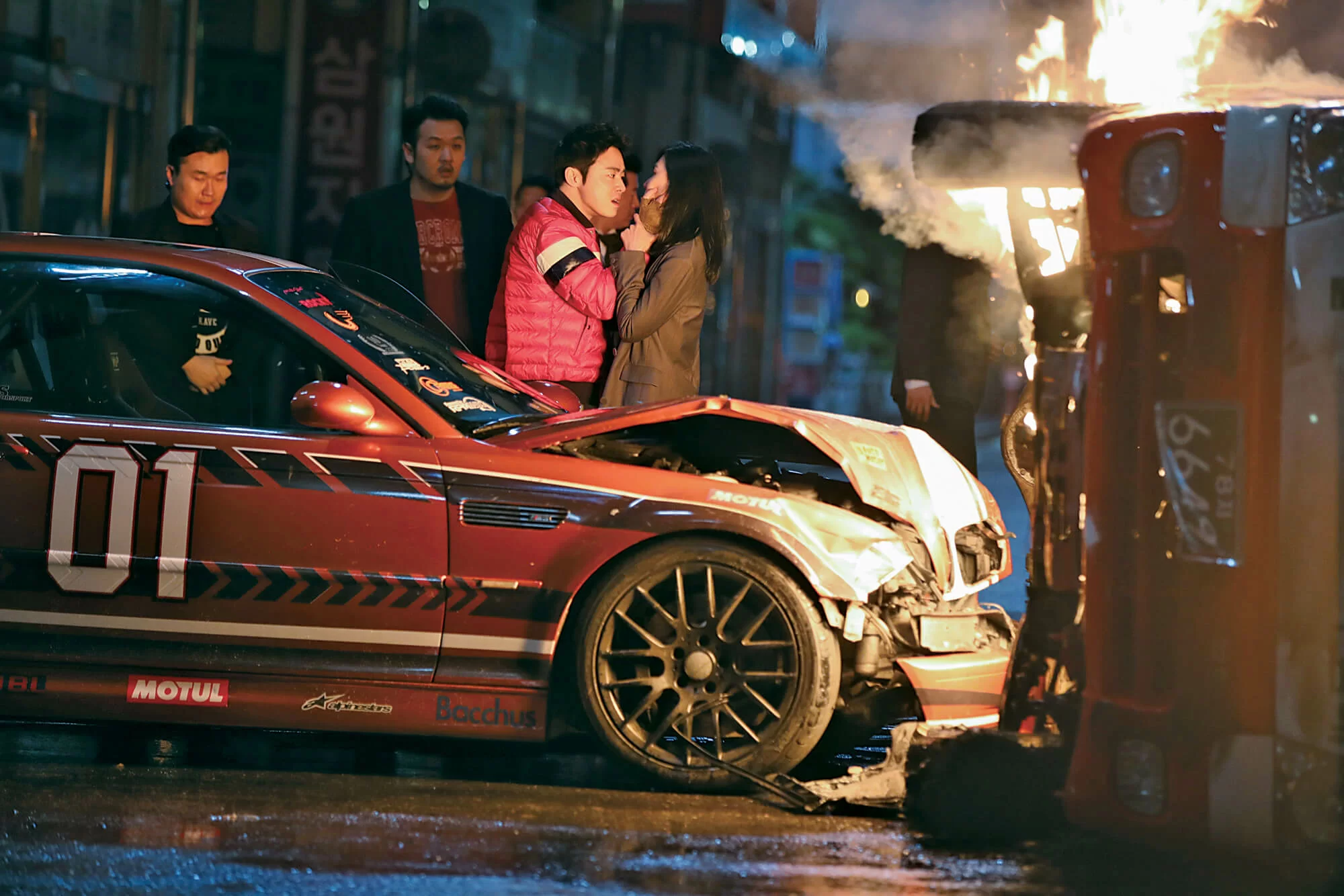 曹政奭在戲中飾演火爆車手，是他第一次演反角。