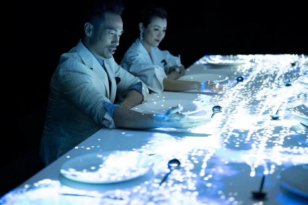 陳豪和陳茵媺早前一起出席POLA Art Gallery光影藝術展