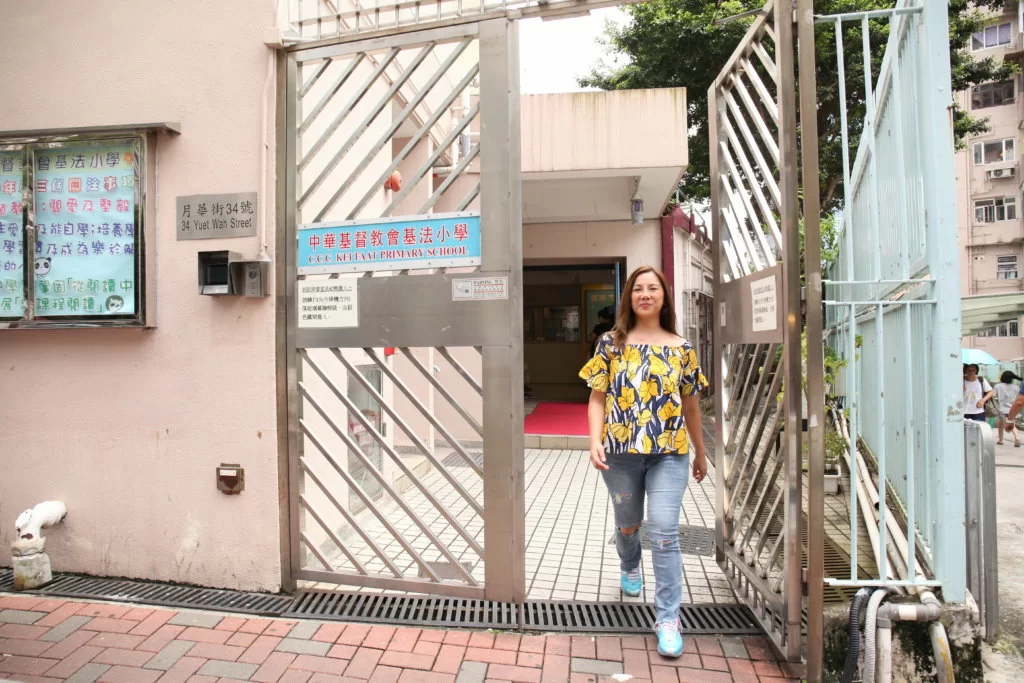 基法小學是她的母校,不過校舍已擴建,跟以前有點不同。