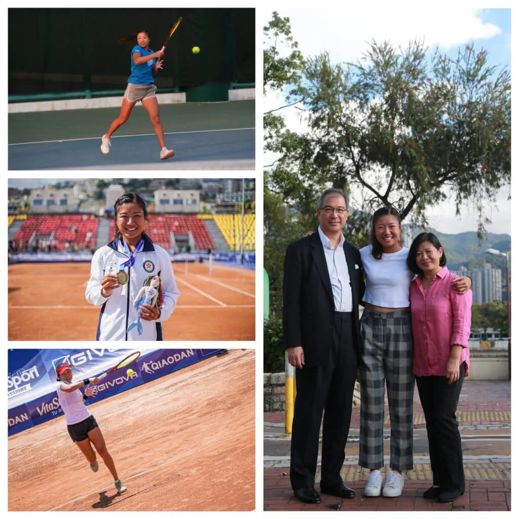 爸爸、媽媽都是網球愛好者,張瑋桓自小有機會接觸網球運動。