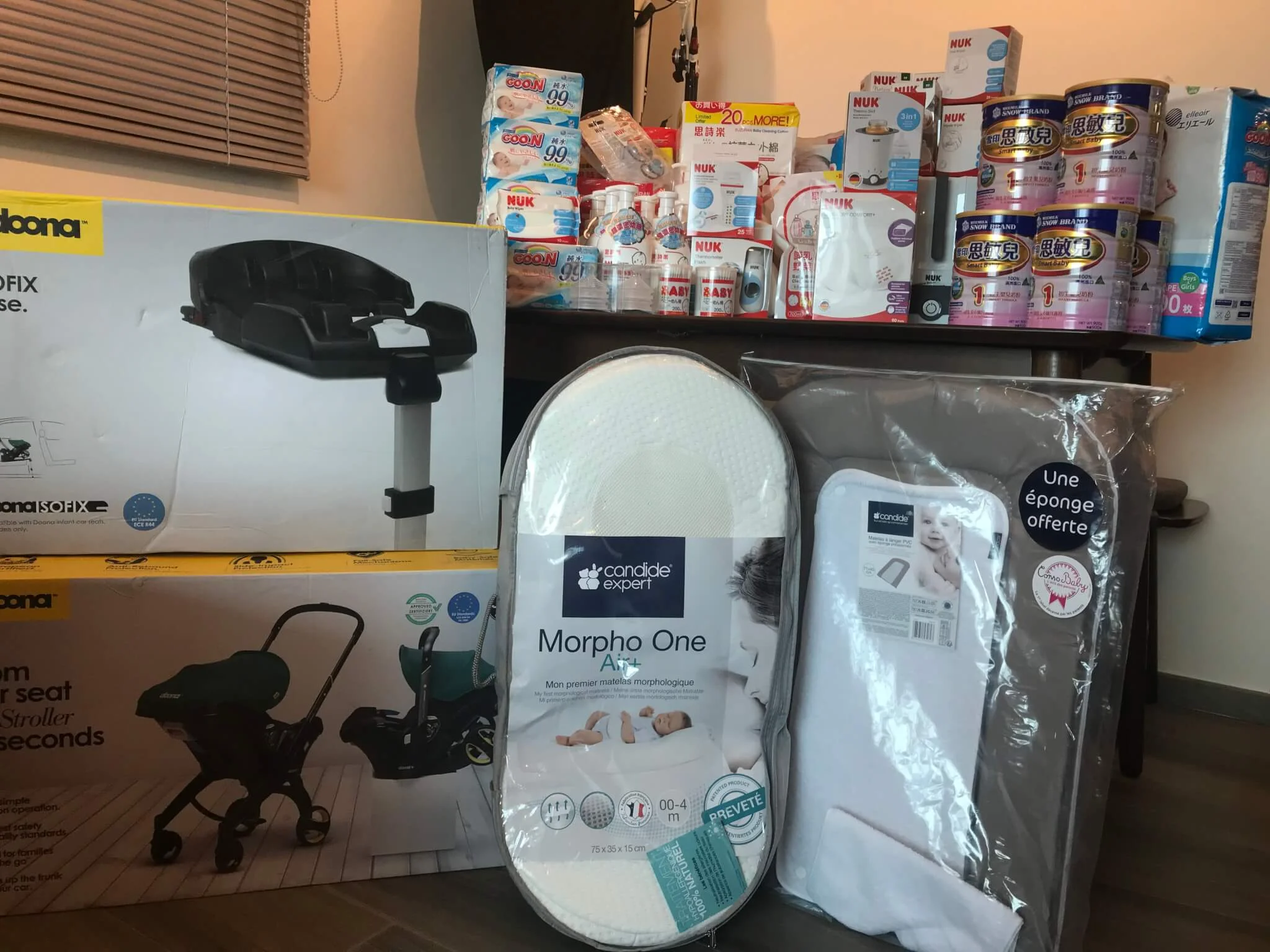 他表示家中已擺滿贊助商提供的BB用品，令他慳回不少。