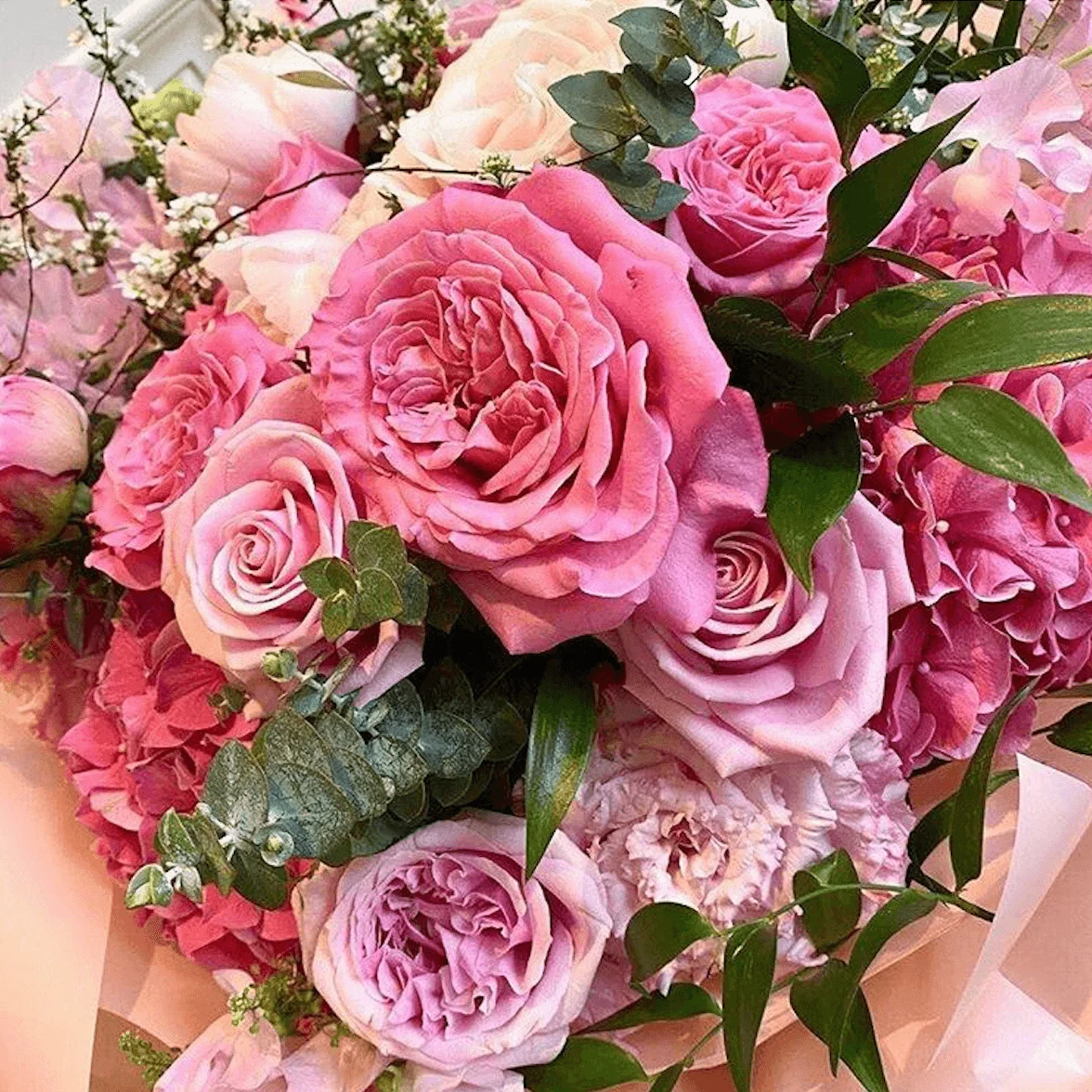 收到一紮美麗鮮花