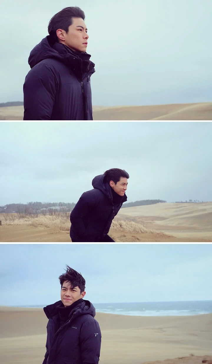 粉絲笑指他被吹到頭髮凌亂的照片最有藝術感。