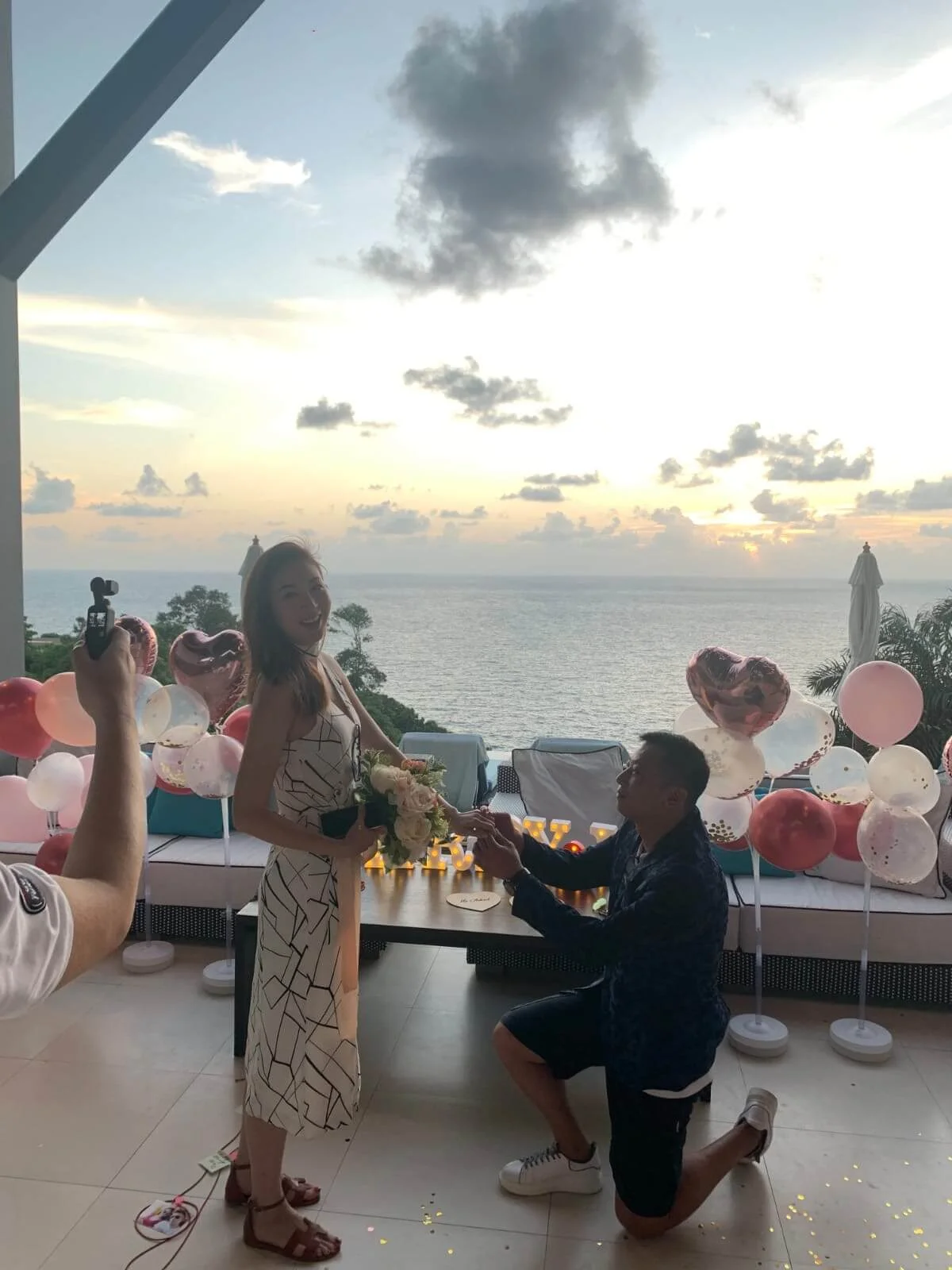 莊思敏表示雖然跪地求婚有點老土，但相當奏效。