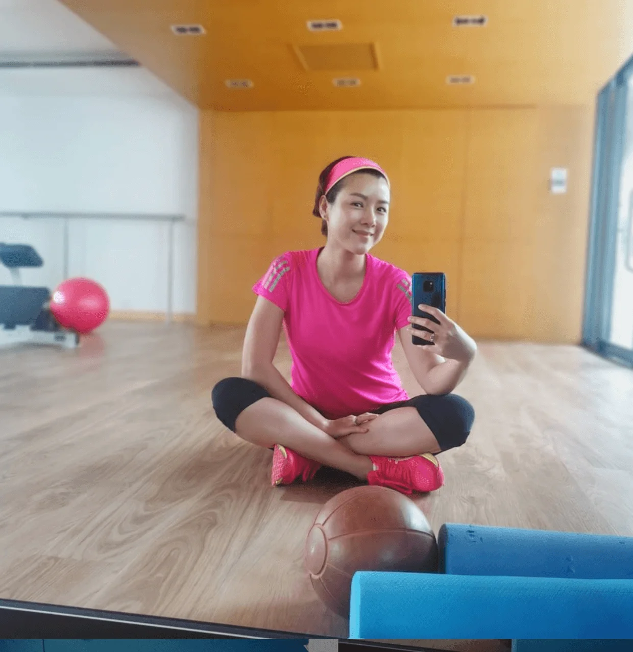 Aimee經常做Gym保持弗爆身材