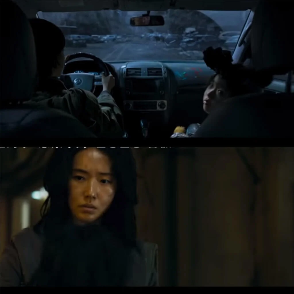 李貞賢是喪屍戰士，駕車戴着平民逃走，驚心動魄。