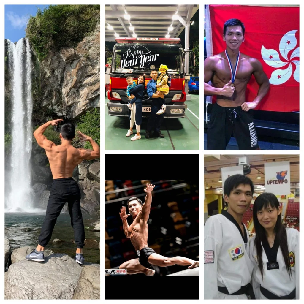 蔡佳潤正職消防員，日常努力操練為上火場做好準備。