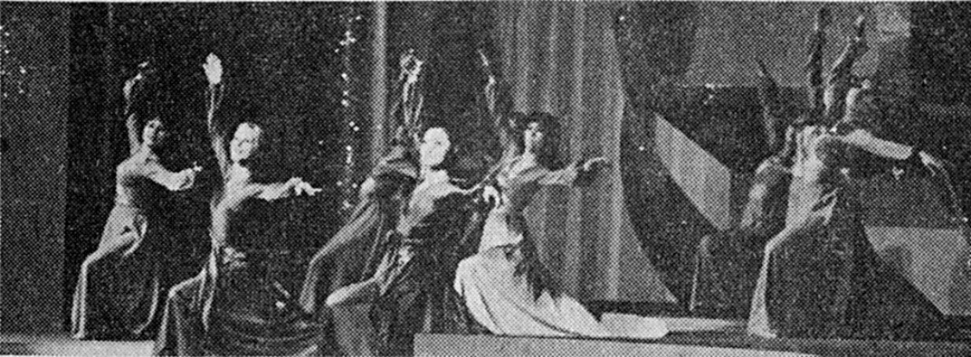 1973年蕭芳芳、梅施麗及無綫舞蹈組