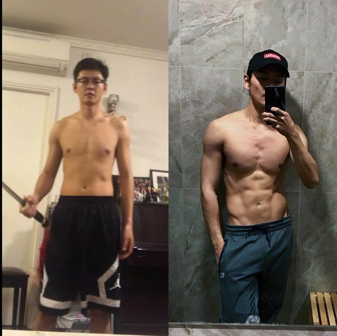 由排骨仔變成肌肉男，張振朗下了不少苦功。