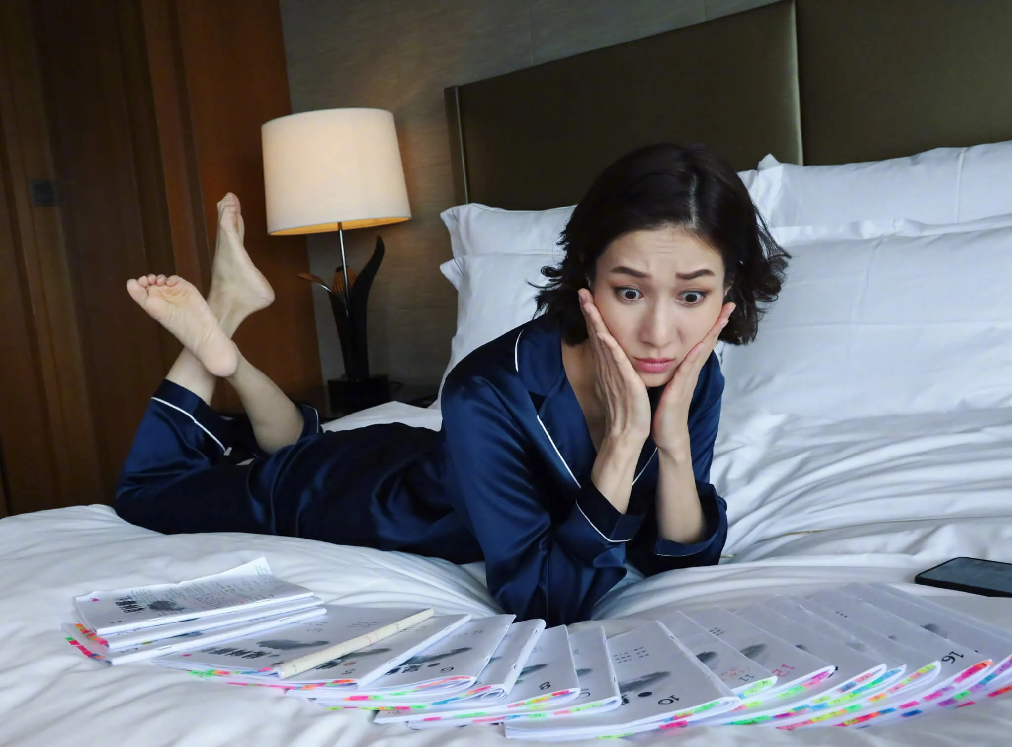 面對十八份劇集，鍾嘉欣似乎很「頭痛」。