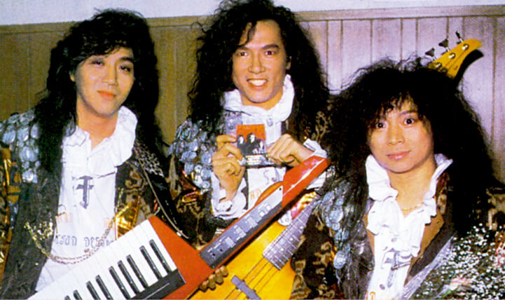 樂隊Blue Jeans八十年代由（左起）黃良昇、單立文及蘇德華組成，憑一曲《豈有此理》成名。
