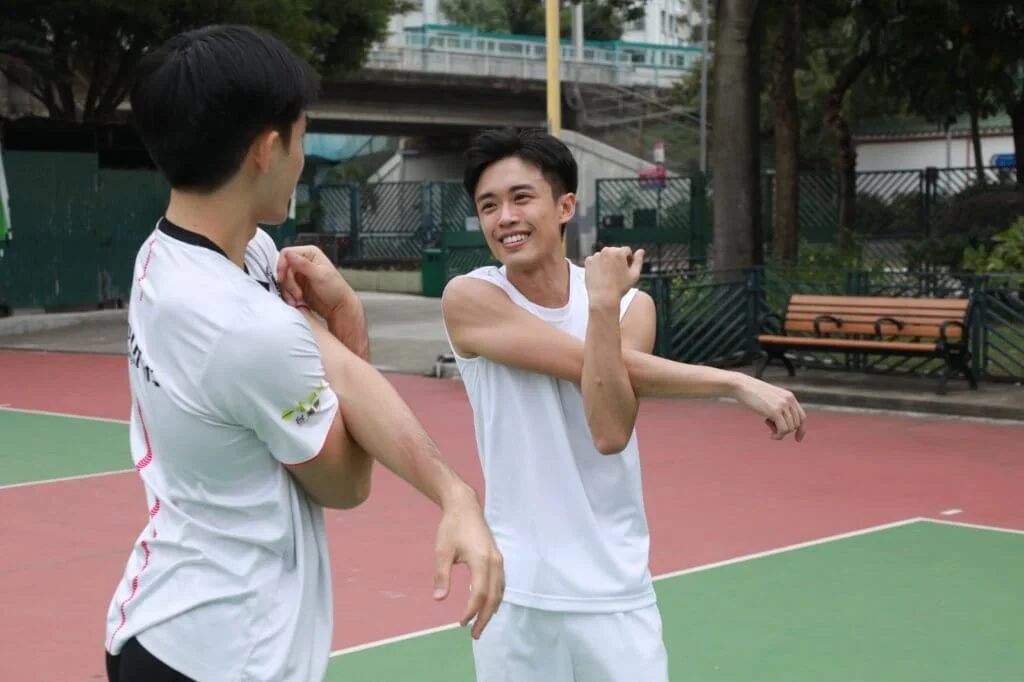 落場前,熱身是必須的。