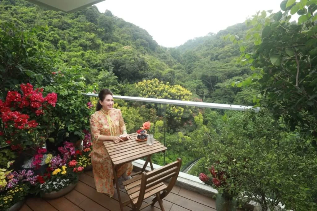 窗裡窗外都是一幅美麗的風景畫