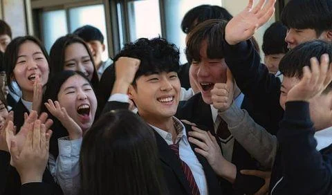 單獨面對霸凌同學的富二代,甚至將他們打到一仆一碌,曾受虐的同學紛紛為他打氣。