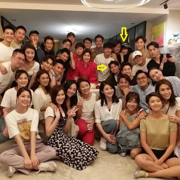 羅天宇、湯洛雯與馬國明出席樂易玲生日會，大方合照。