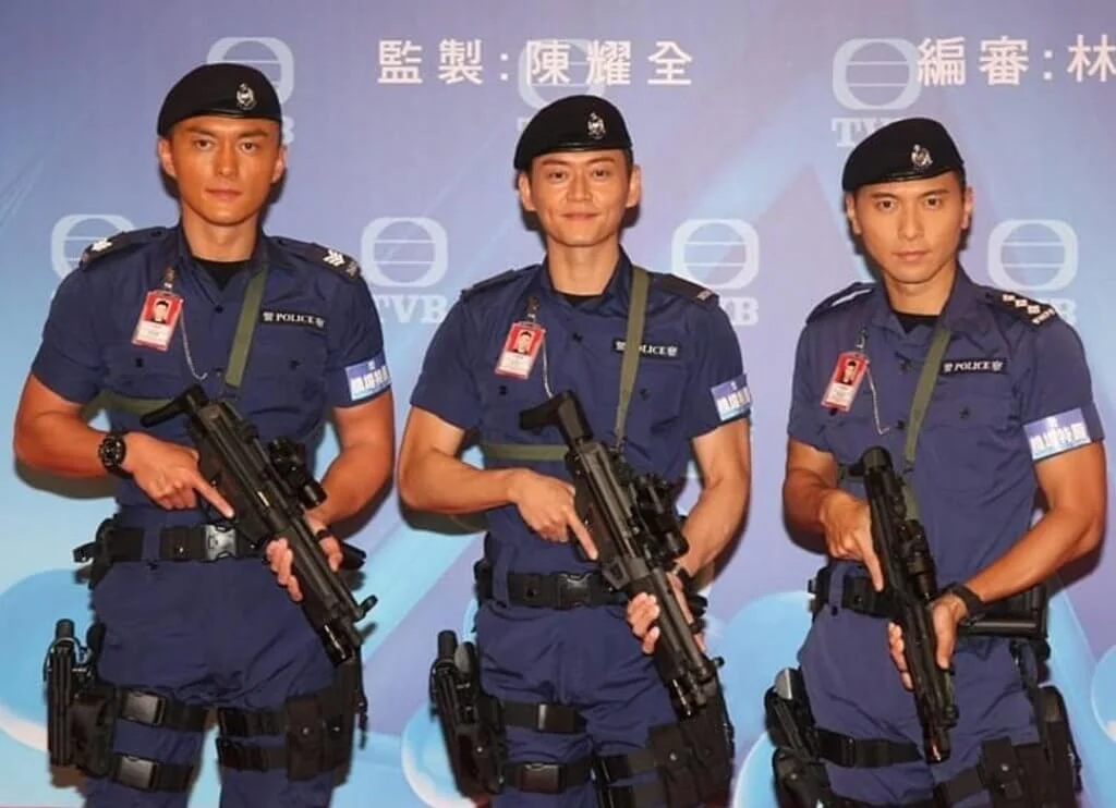 楊明、張振朗、黃子恆練大隻拍《機場特警》