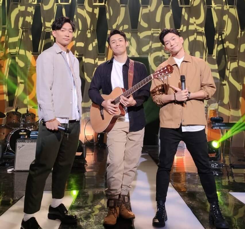 翟威廉和周志文、周志康兄弟的Happy Live組合在TVB宣傳新歌