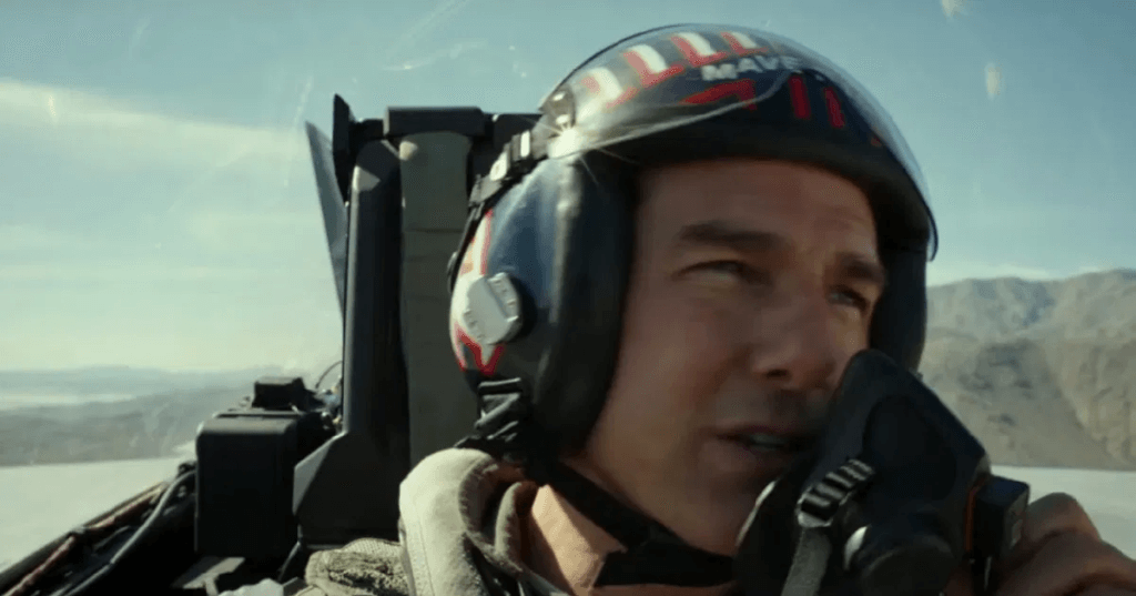 《壯志凌雲：獨行俠》以先進拍攝技術，捕足湯告魯斯親身在飛機倉駕駛的情況。