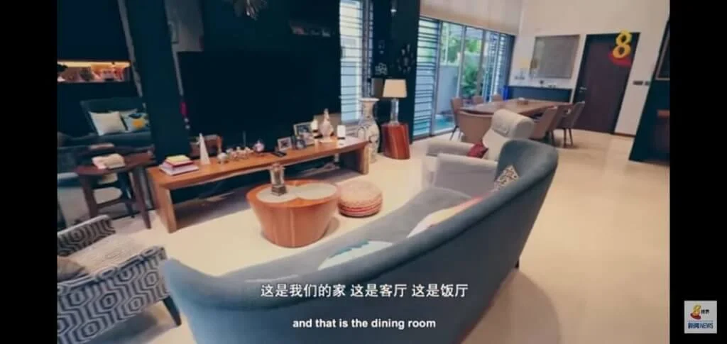 許紹雄前年在新加坡購入的獨立屋達四千多呎（影片截圖）