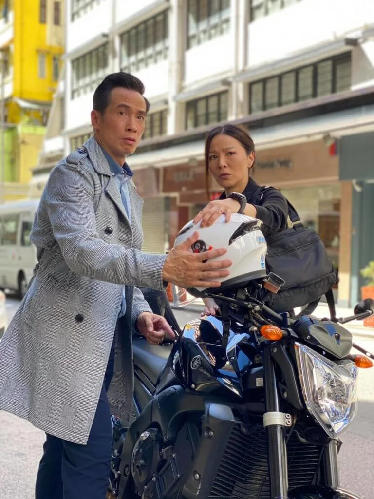 陳豪當年曾於《陀Ⅲ》演賊人,阿滕笑指當時也有份追捕陳豪,回想起很好笑。