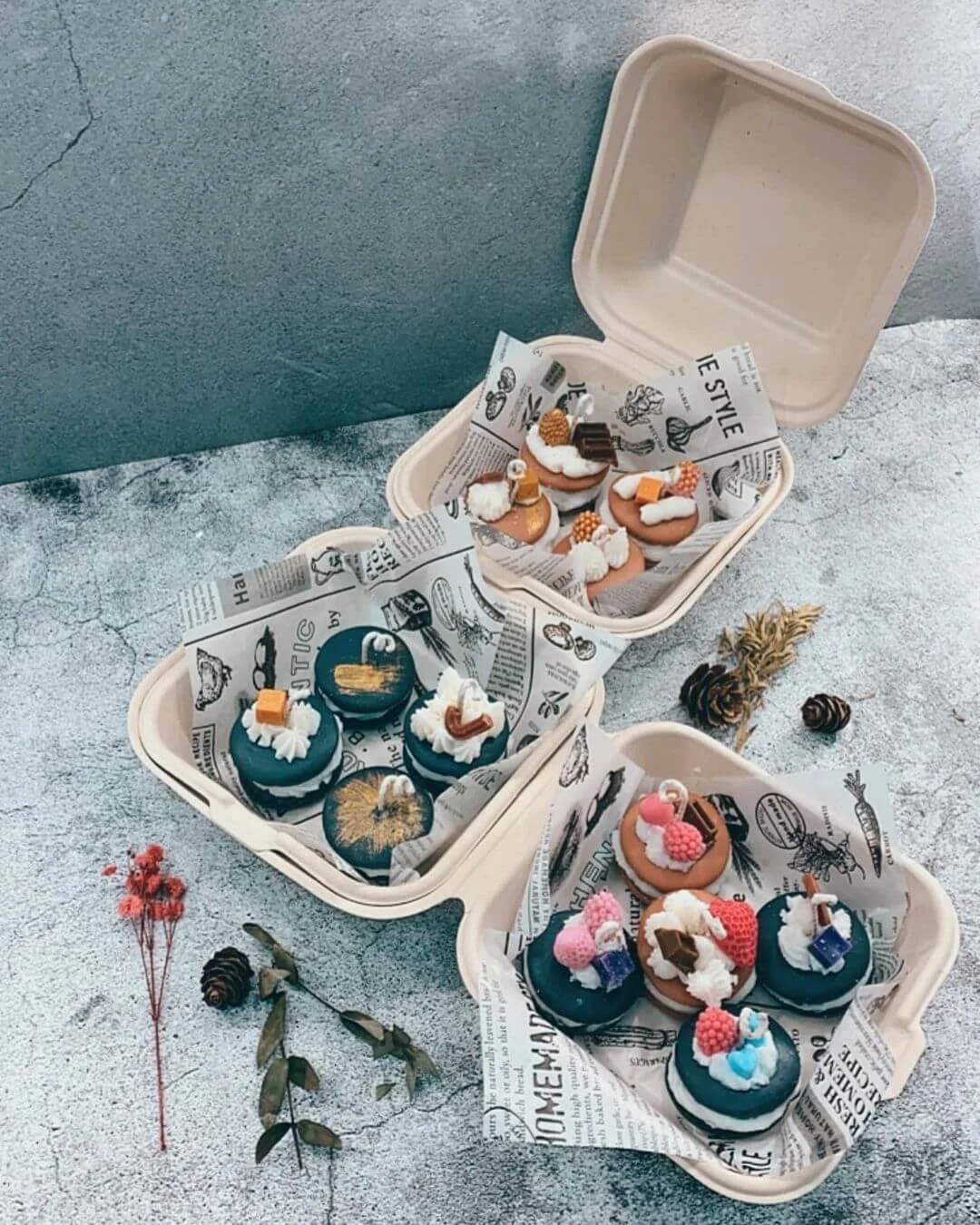 父女倆製作的蠟燭以甜品作為藍本，幾可亂真。