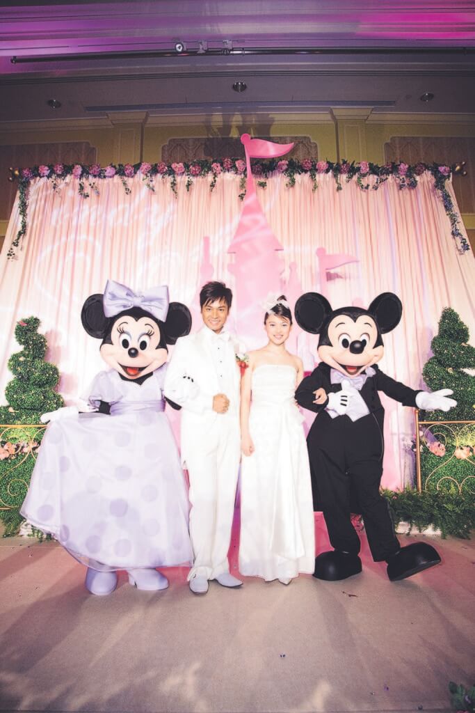 郭晉安和歐倩怡2006年在香港迪士尼的酒店結婚，米奇米妮做伴郎伴娘。