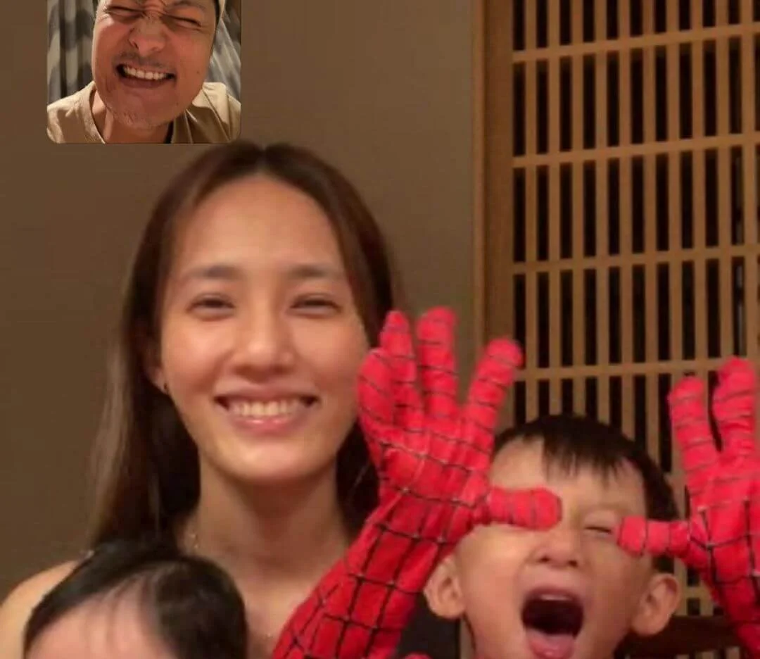 身處香港余文樂靠視像與台灣的老婆王棠云及子女解相苦之苦