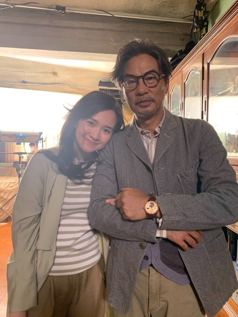 陳紫萱近日與任達華合作電影《源生罪》，飾演同父異母的兄妹，她坦言有點壓力。