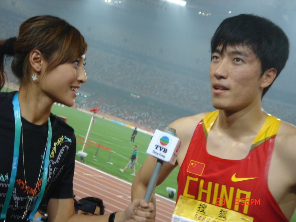○八北京奧運，她有幸訪問「欄王」劉翔，至今依然深刻。