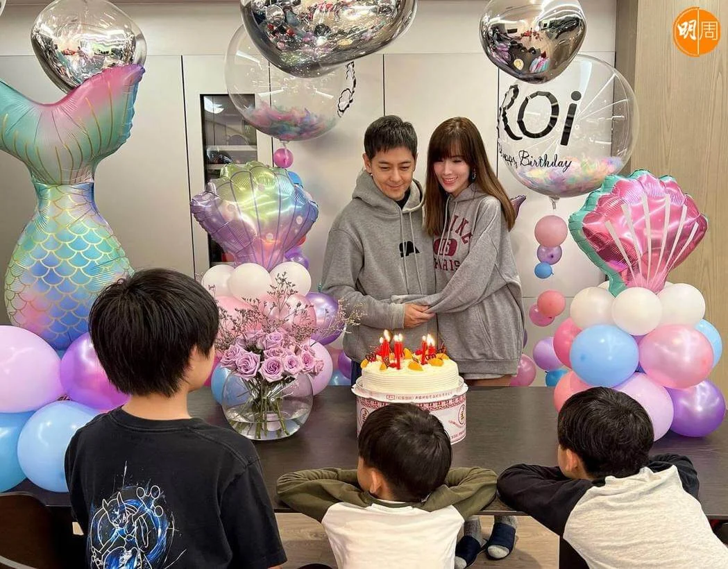 陳若儀謂林志穎出院回家，在三家下子陪伴下感安心。