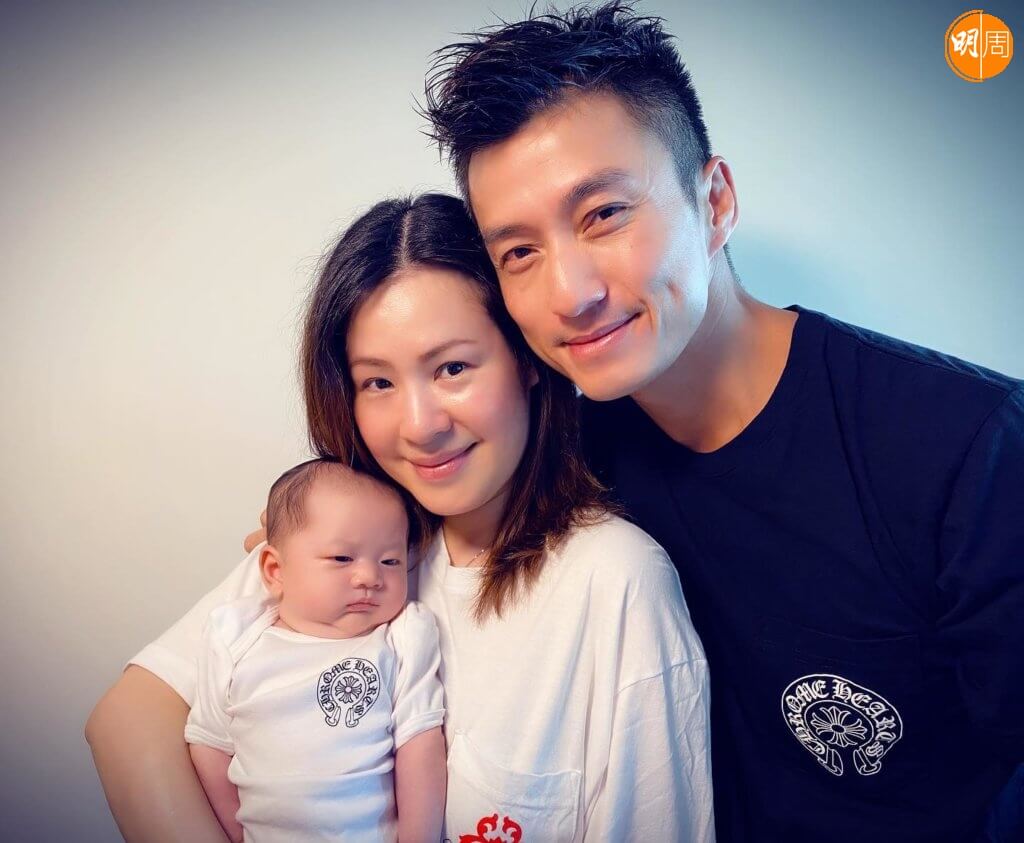 陳山聰和太太Apple與新生兒子Jaco。