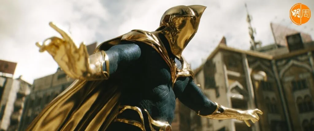 皮雅斯飾演的「命運博士」的分身術動作場面，拍得耀眼精彩。