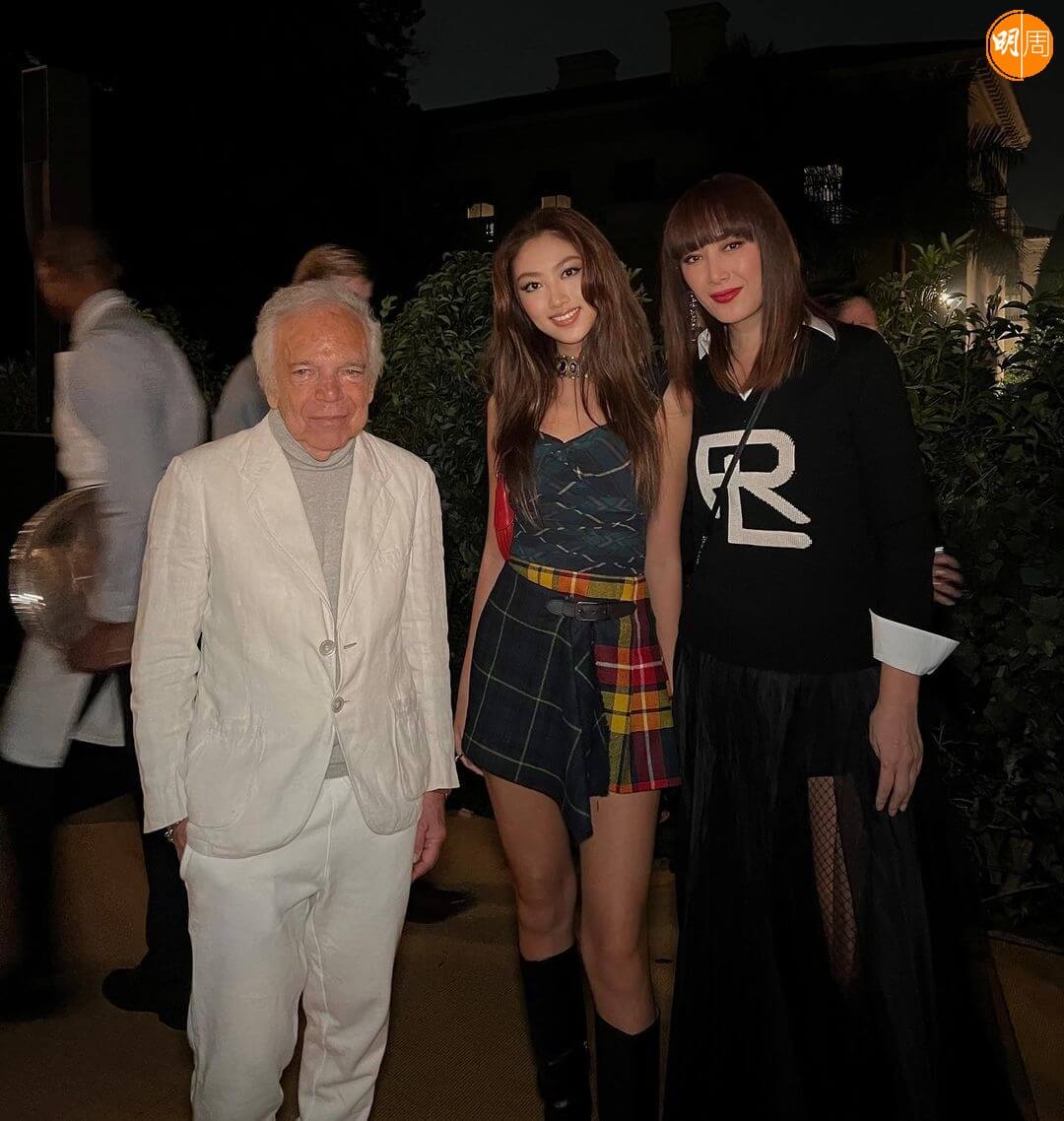 琦琦與女兒Ella到美國朝聖，與品牌創辦人Ralph Lauren合照。