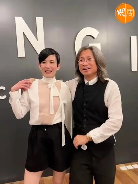 吳君如超性感為陳可辛賀60大壽。