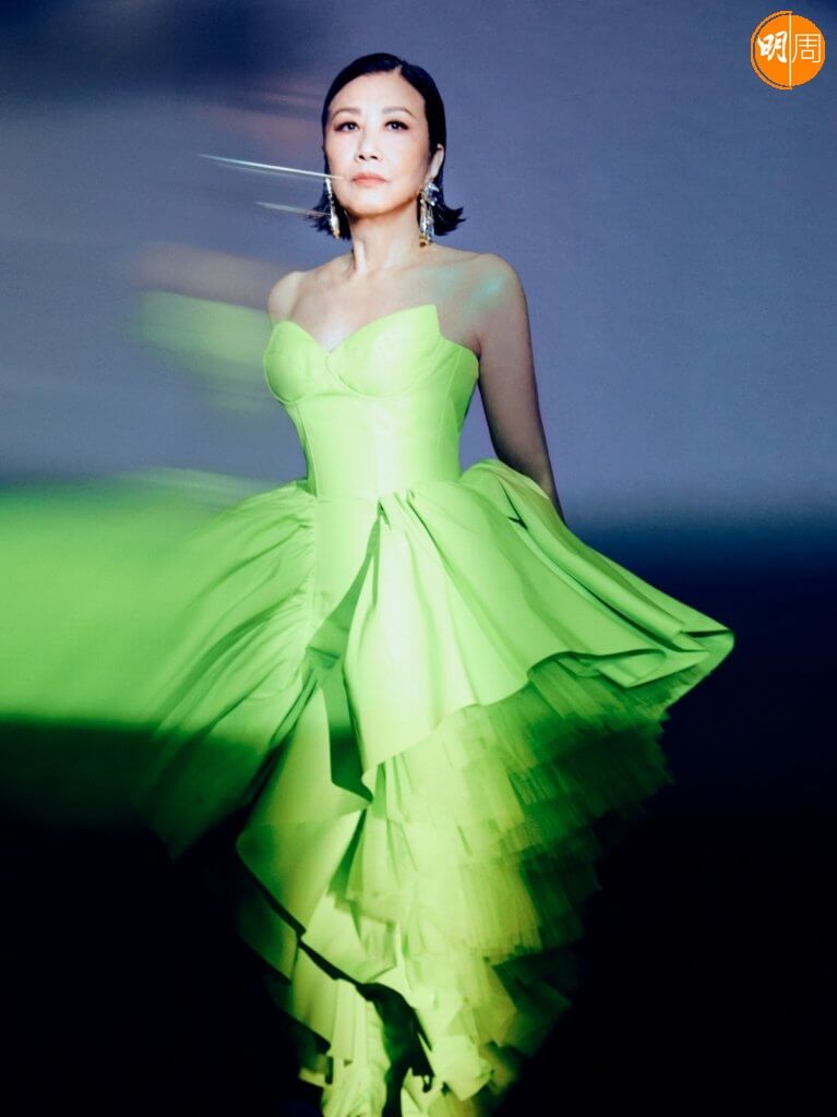 GUCCI Crystal Earrings H&M Neon Green Dress 