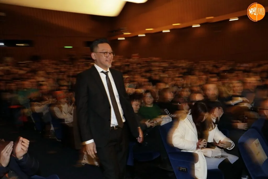 影片放畢後,鄭保瑞在觀眾席行上台跟大家分享電影中的細節。