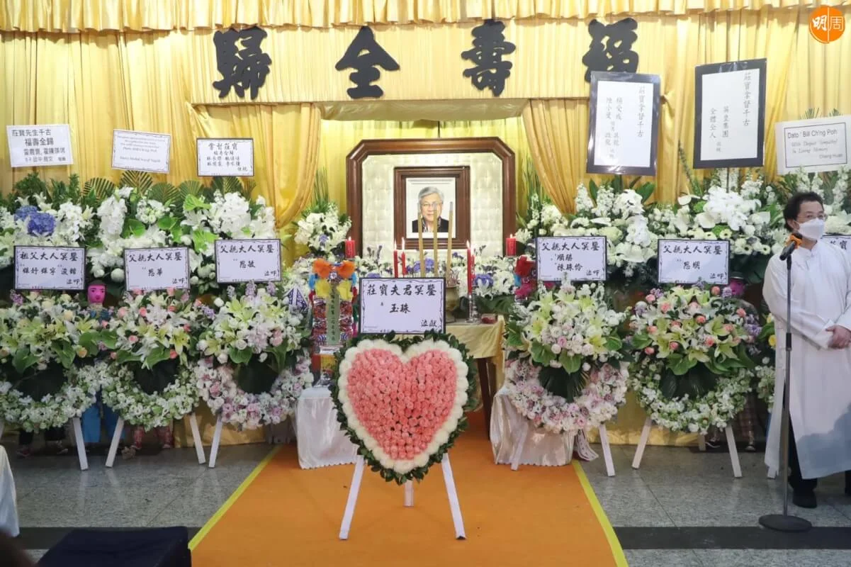 靈堂布置簡潔為主。